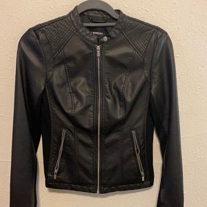 Black leather jacket